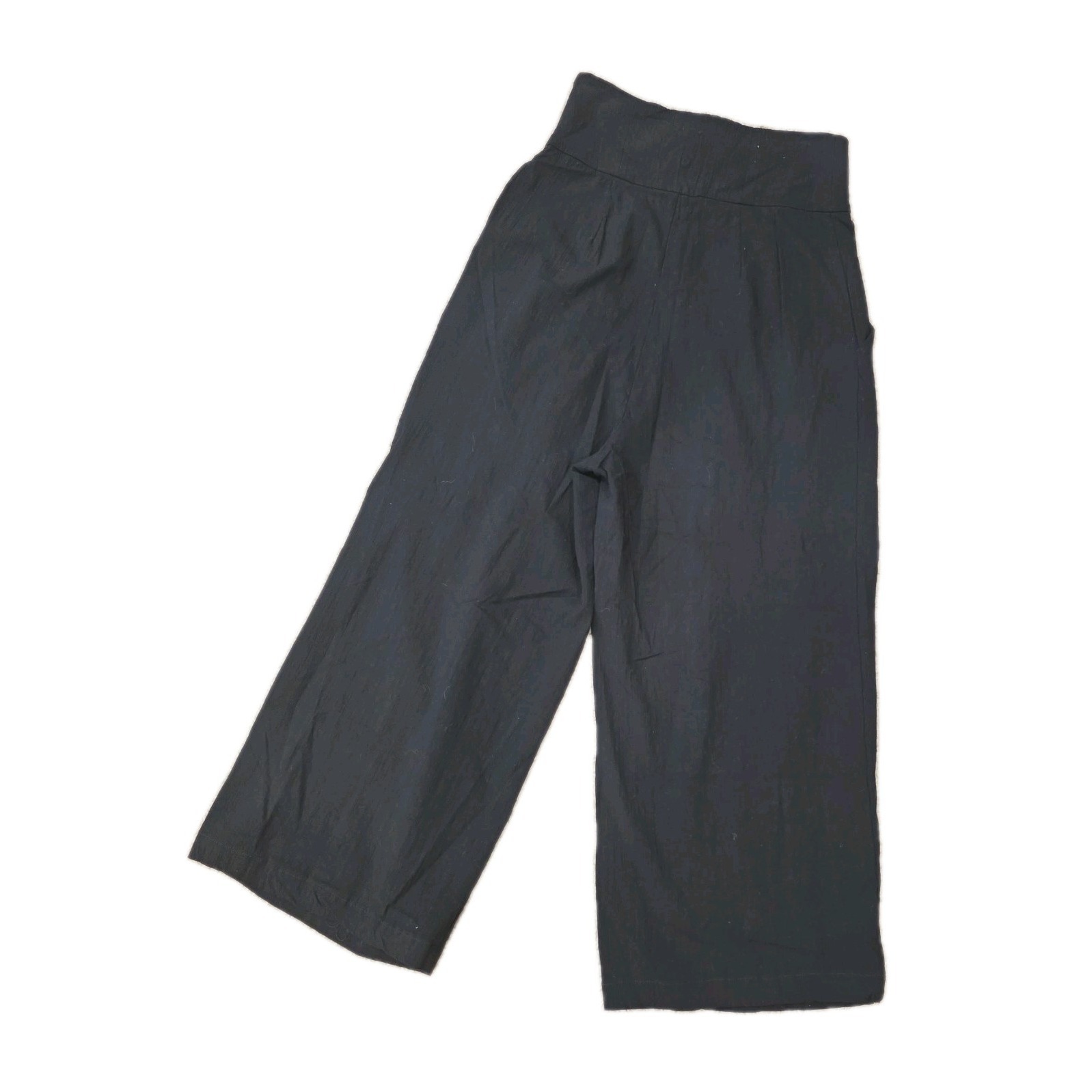 Euc Free People Black Wide Leg Cropped Pants Sz 4 — image 6 of 6